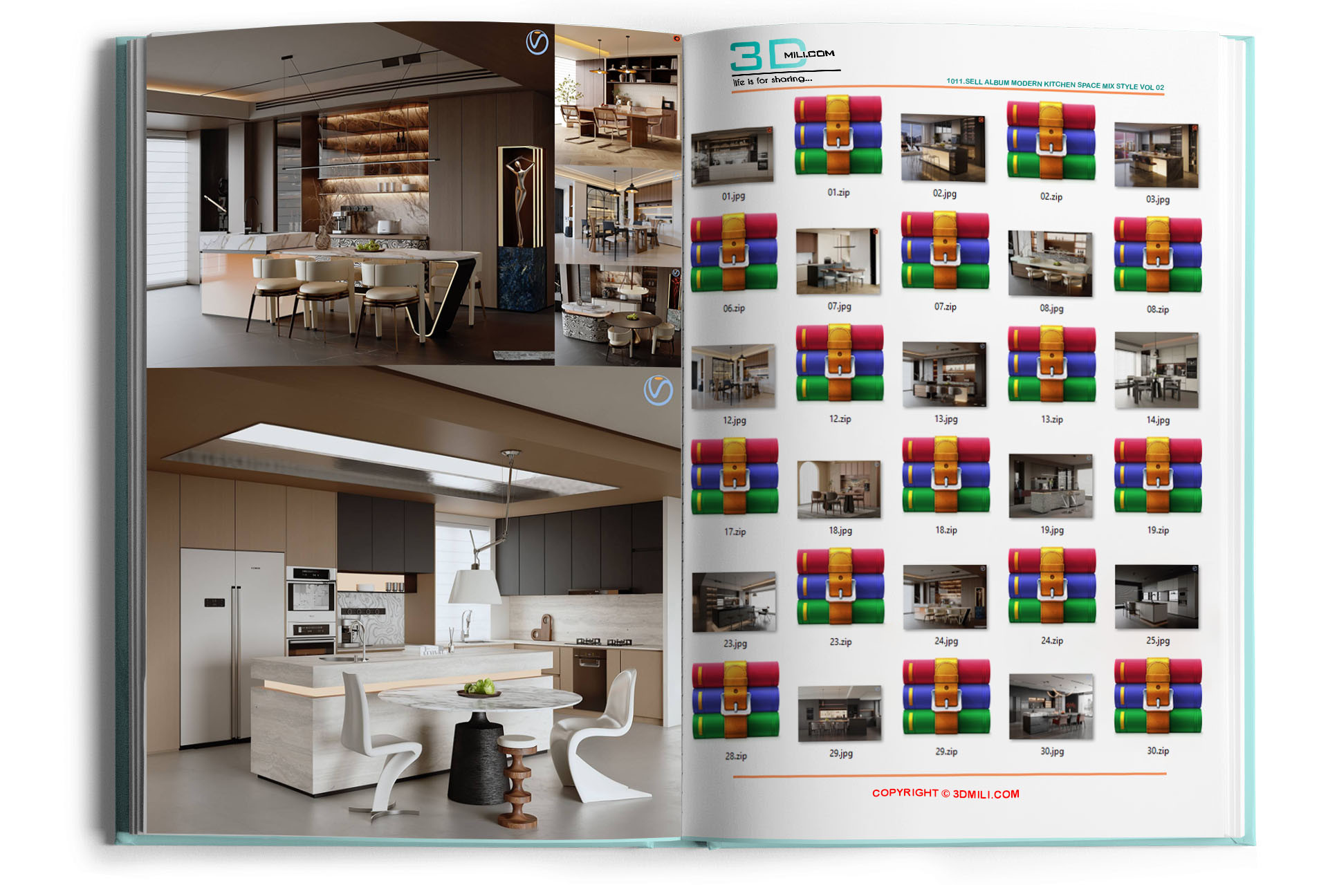 1011.Sell Album Modern Kitchen Space Mix Style Vol 02