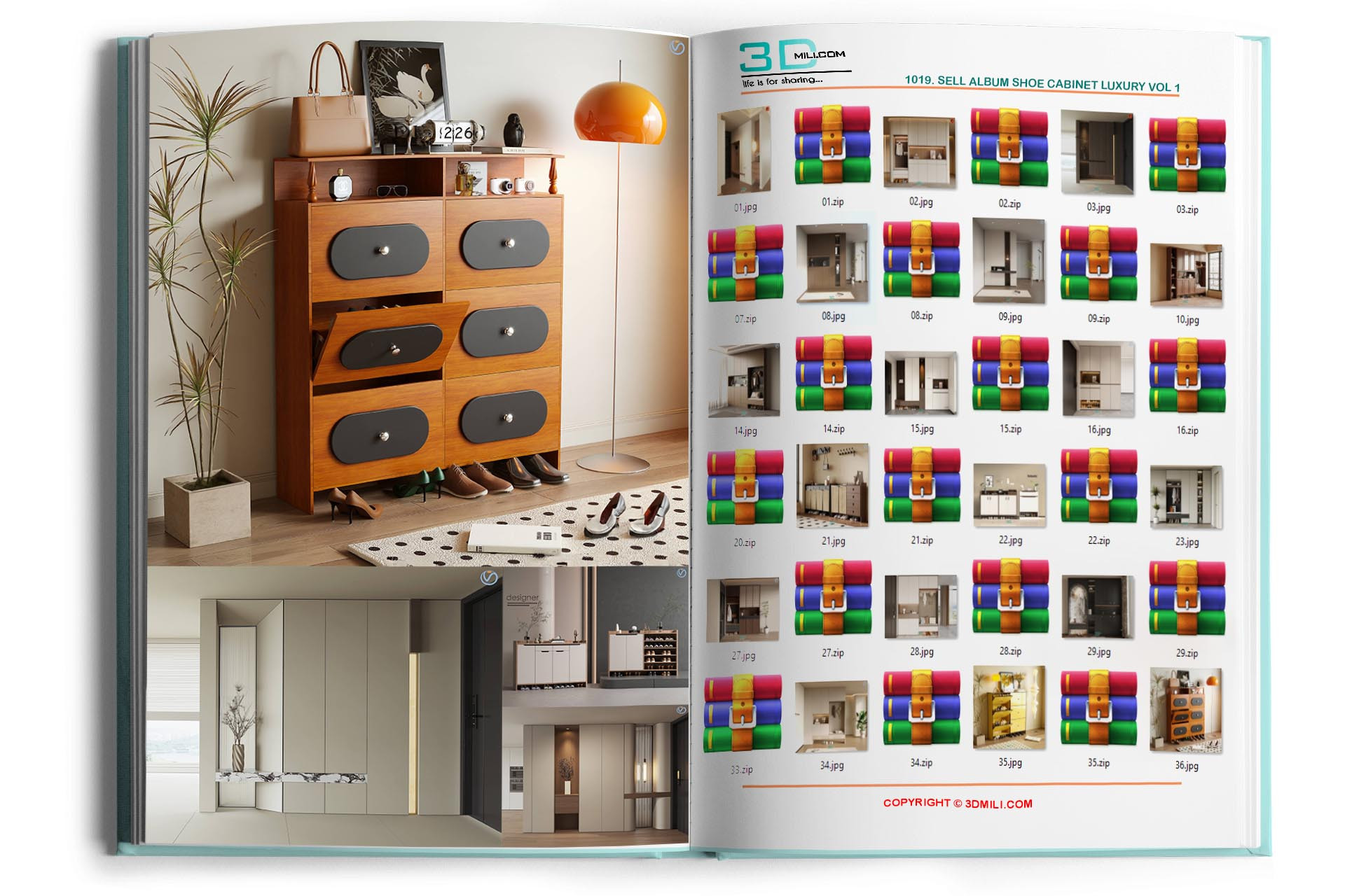 1019. Sell Album Shoe Cabinet Luxury Vol 1