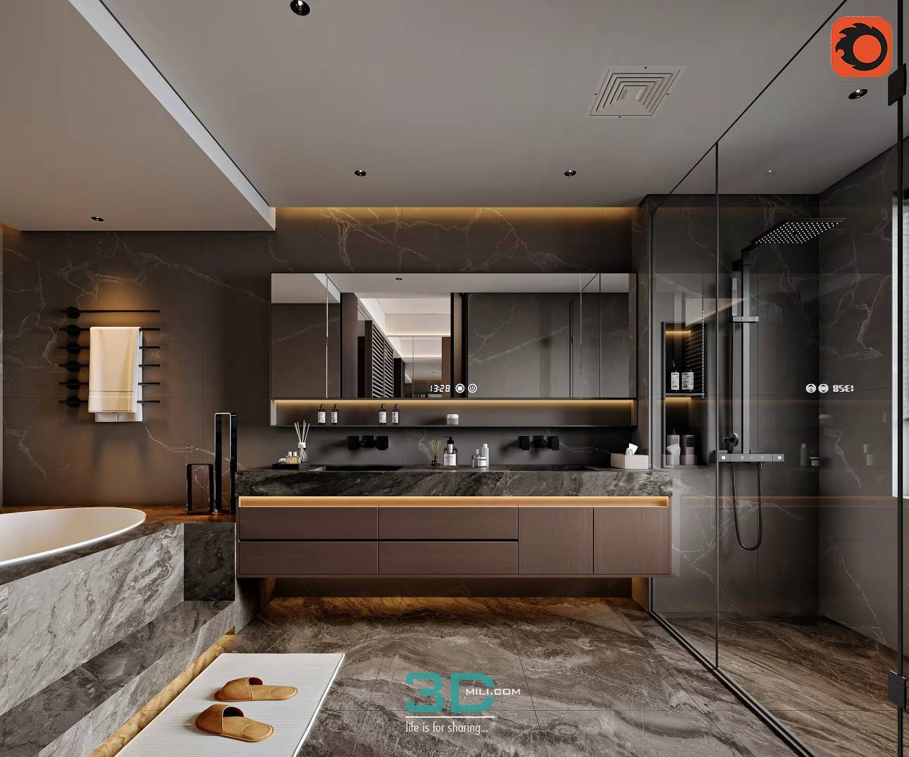 Modern bathroom 3d model