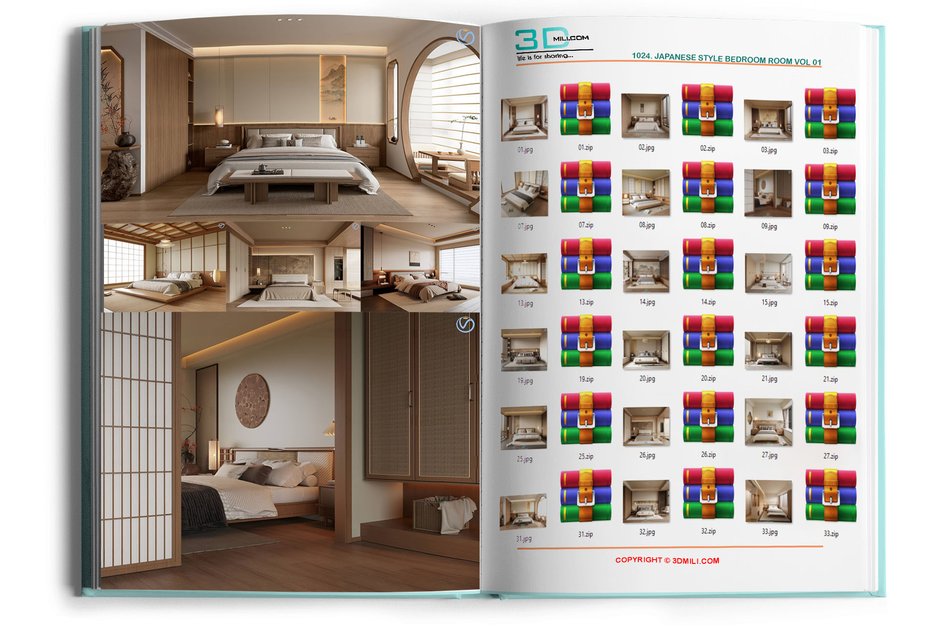 1024. Japanese Style Bedroom Room Vol 01