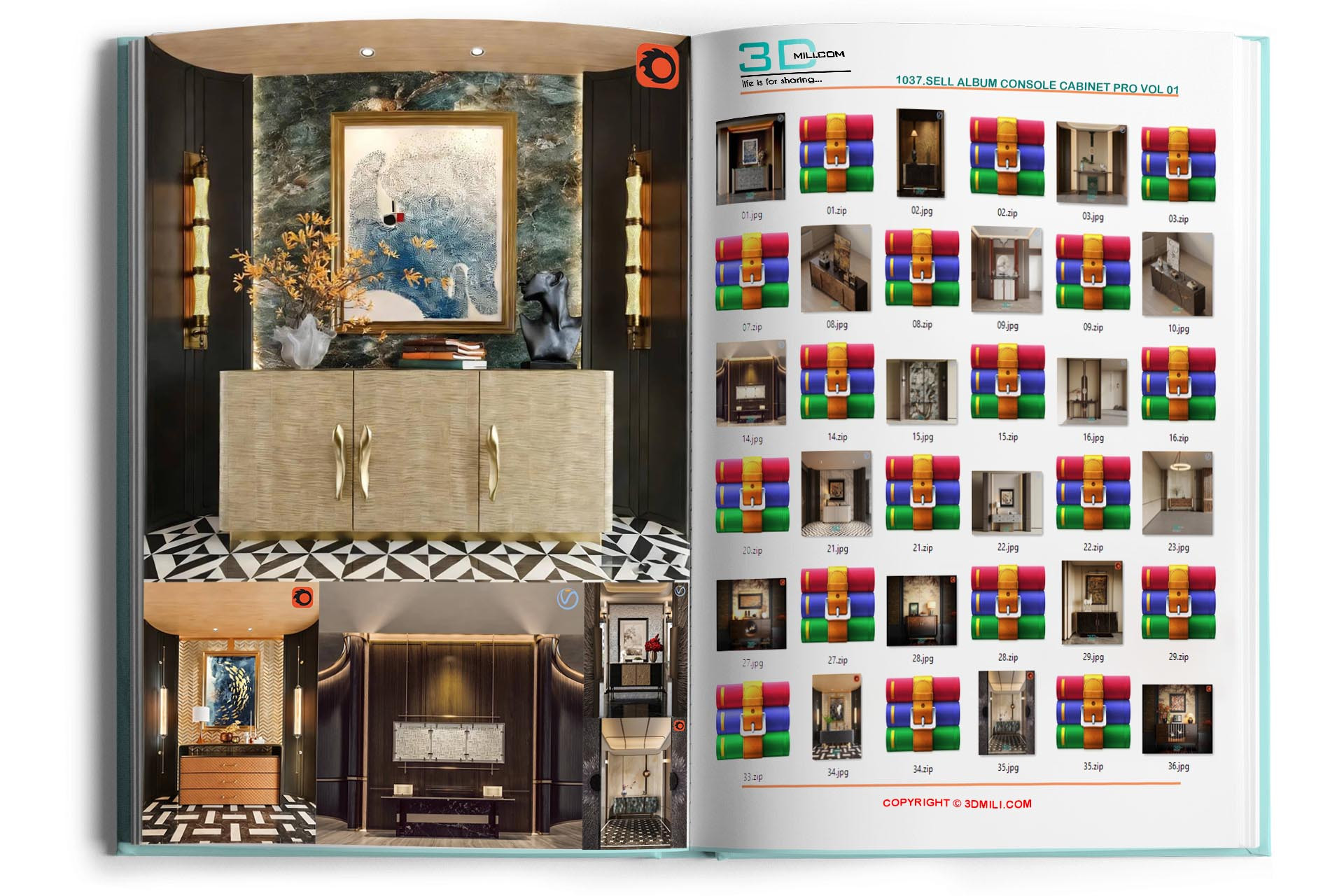 1037.Sell Album Console Cabinet PRO Vol 01