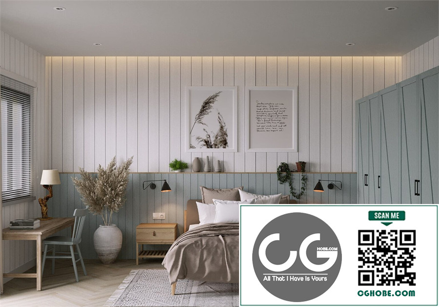 3D BedrRoom Interior Model Download by Pham Minh Free Download