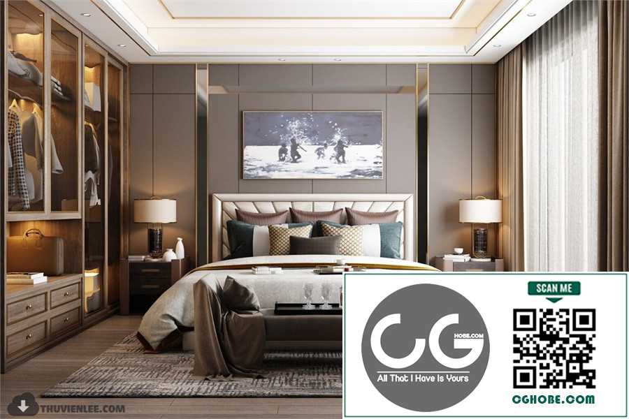 3D Bedroom Interior Model Download By Huy Hieu Lee Free Download 11