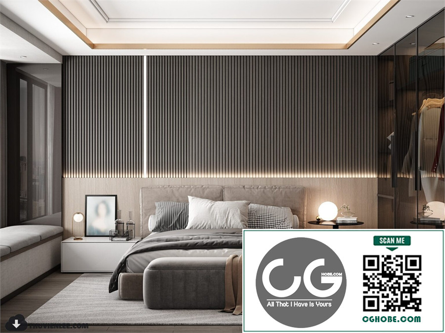 3D Bedroom Interior Model Download By Huy Hieu Lee Free Download 14