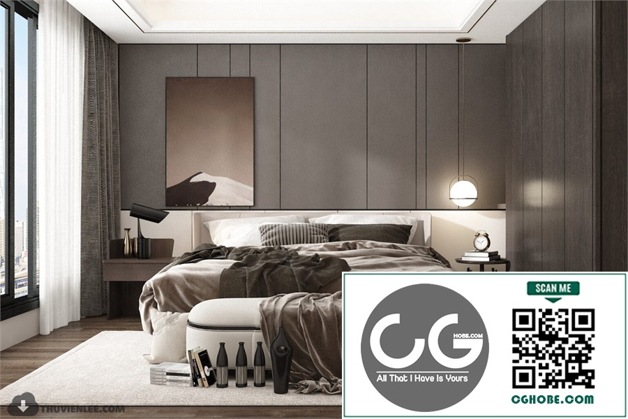 3D Bedroom Interior Model Download By Huy Hieu Lee Free Download 17