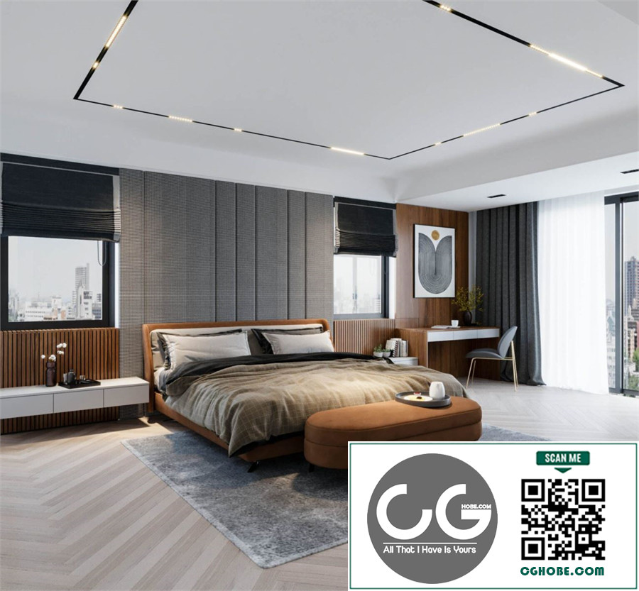 3D Bedroom Interior Model Download By Huy Hieu Lee Free Download 23