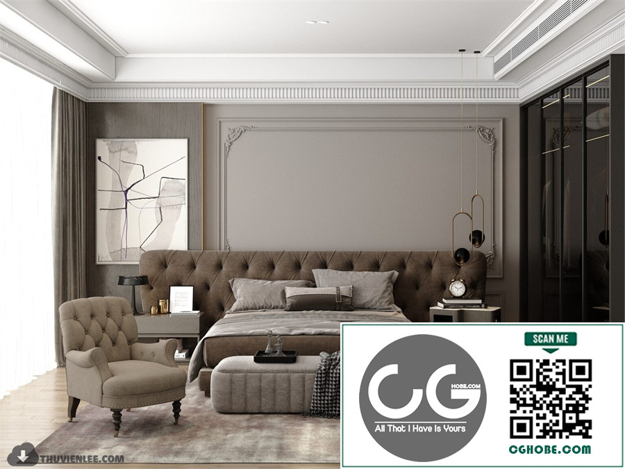 3D Bedroom Interior Model Download By Huy Hieu Lee Free Download 5