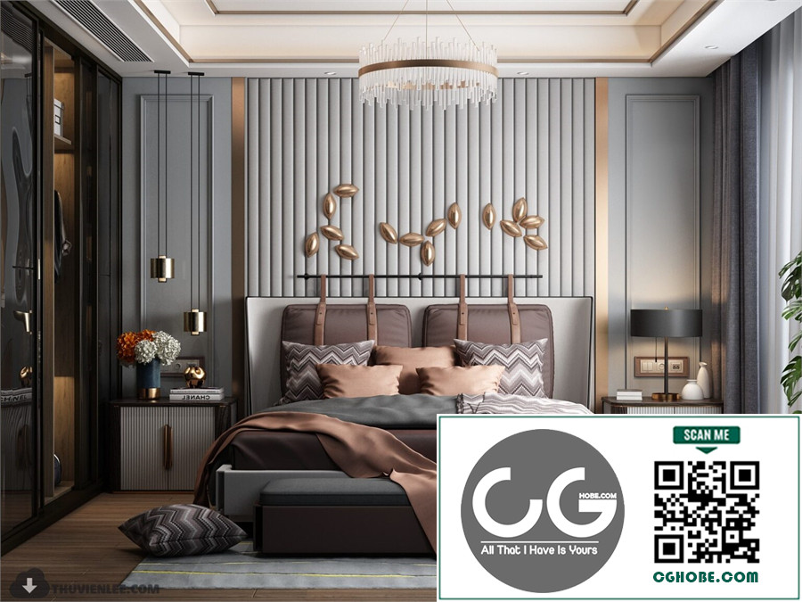 3D Bedroom Interior Model Download By Huy Hieu Lee Free Download 6