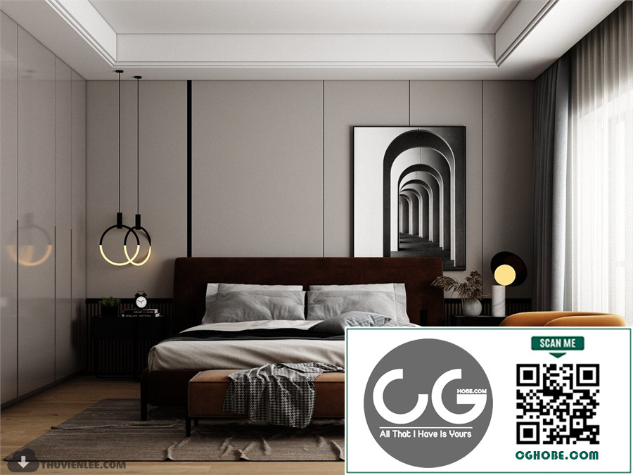 3D Bedroom Interior Model Download By Huy Hieu Lee Free Download