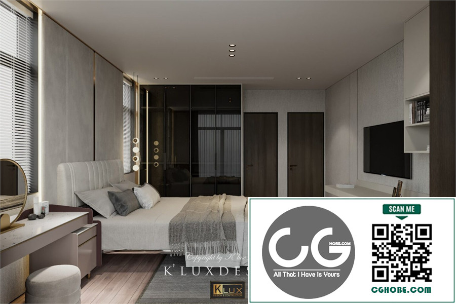 3D Bedroom Interior Model Download by Trung Kien Kts Free Download