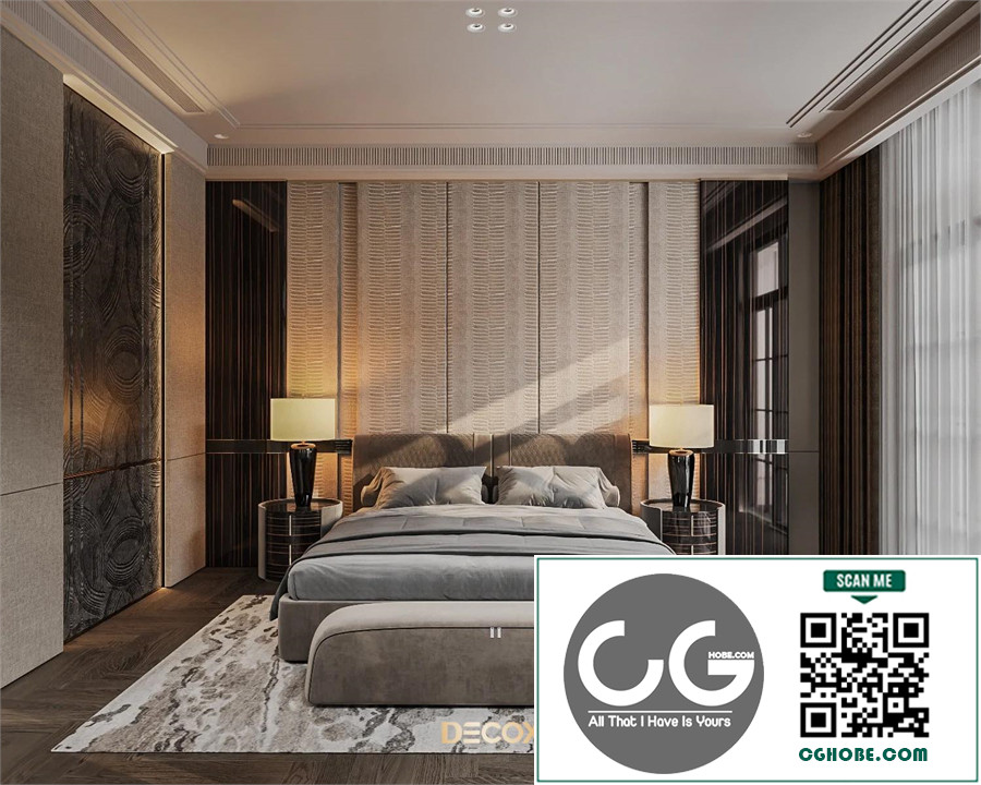 3Ds Max Bedroom Interior Model Download by Cap Trung Hieu Free Download
