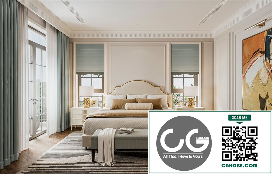 3Ds Max Bedroom Interior Model Download by Hoan Max Free Download