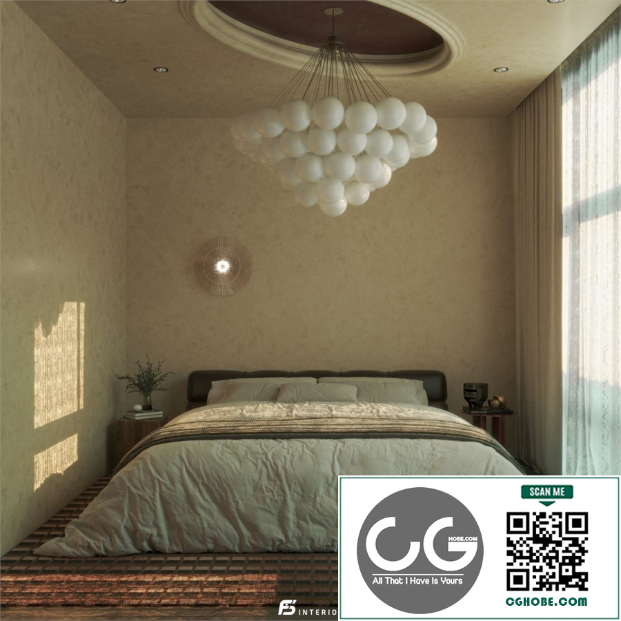 3Ds Max Bedroom Interior Model Download by Trung Tuan Free Download