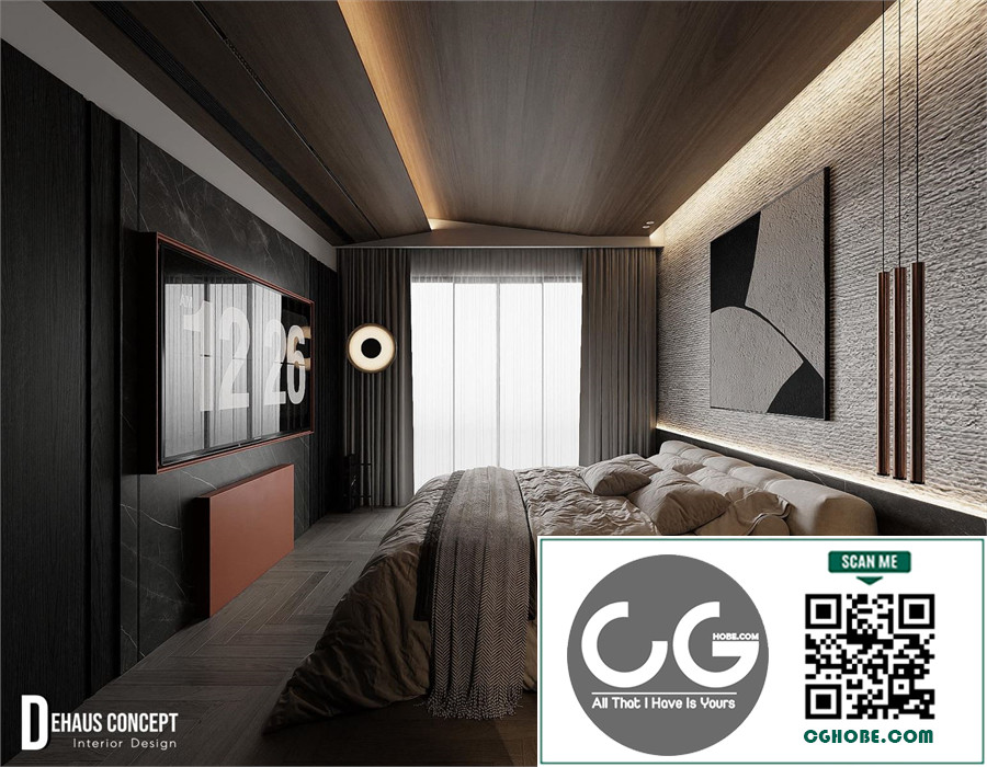 3Ds Max Master Bedroom Interior Model Download by Trung Hau Tran Free Download Free Download
