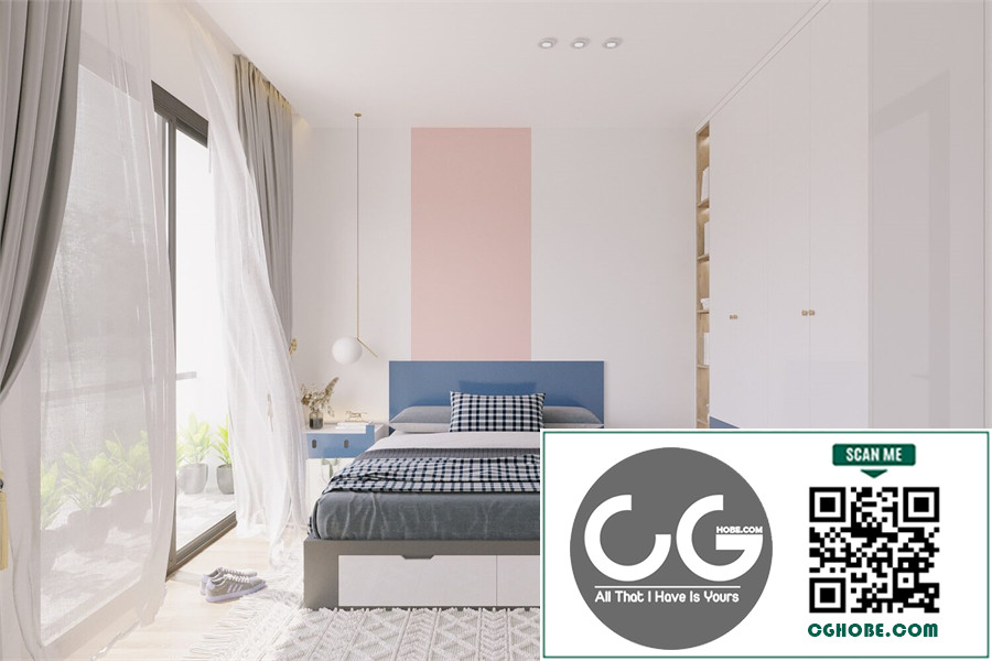 Download 3D Free Bedroom Boy Interior Model By Pham Thanh Nhan Free Download