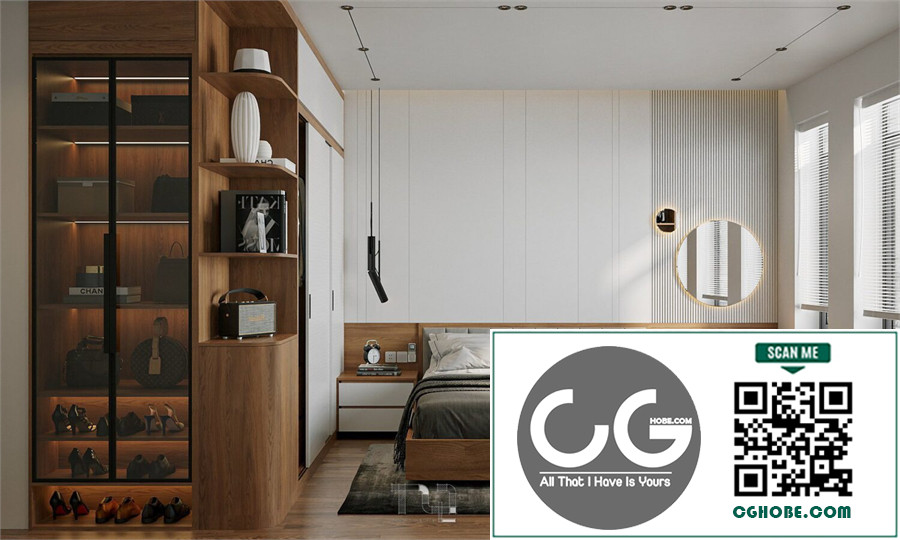 Download Free 3D Bedroom Interior Model By Dang Nam Quang Free Download