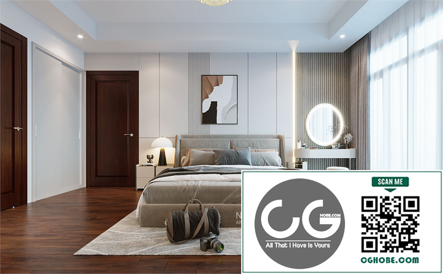 Download Free 3D Bedroom Interior Model By Thanh Le Free Download