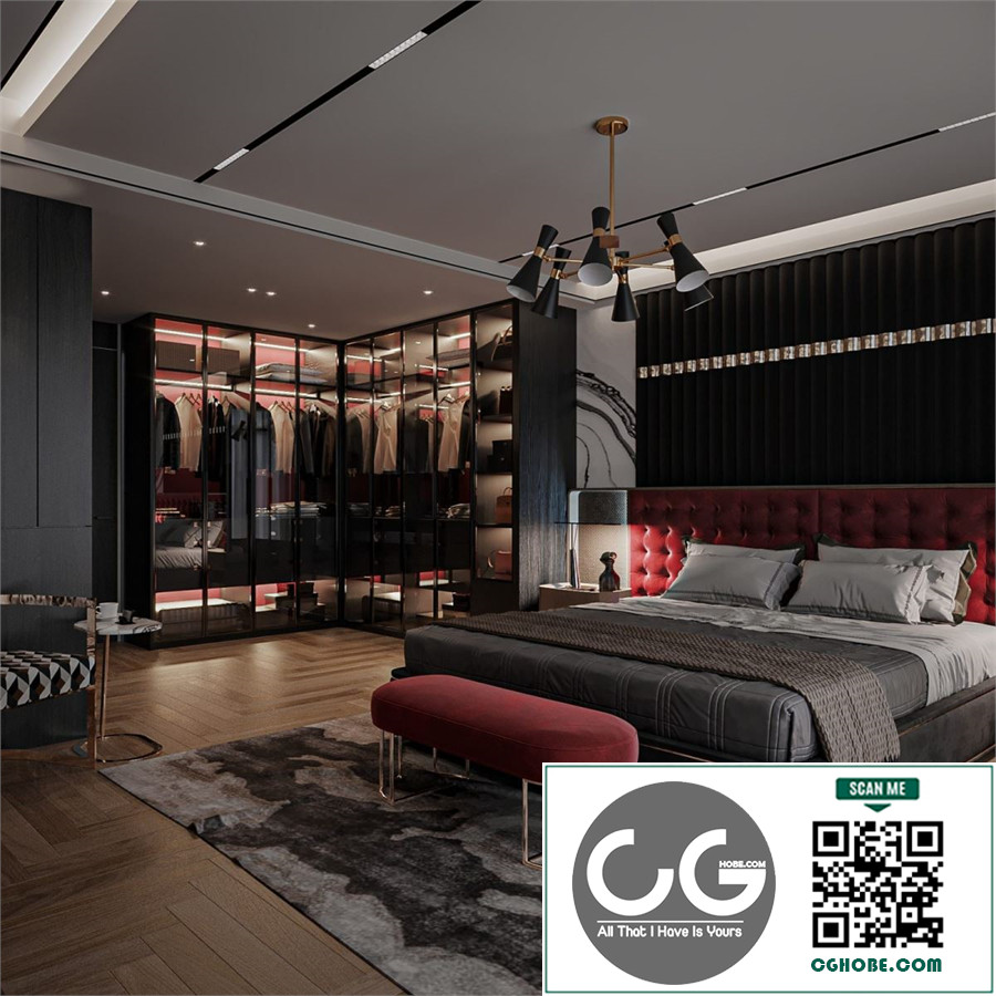 Download Free 3D Bedroom Interior Model By Truong Hoa Free Download
