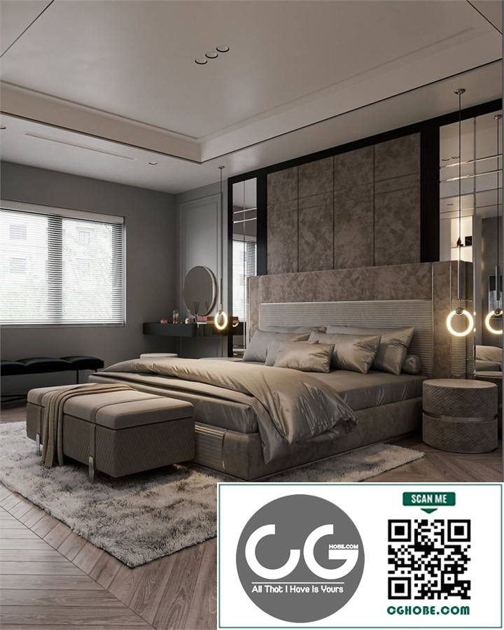 Download Free 3D Master Bedroom Interior Model by An Free Download