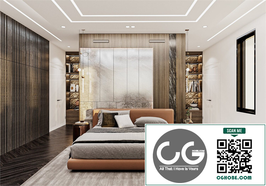 Download Free 3D Master Bedroom Interior Model by Tran Nguyen Free Download