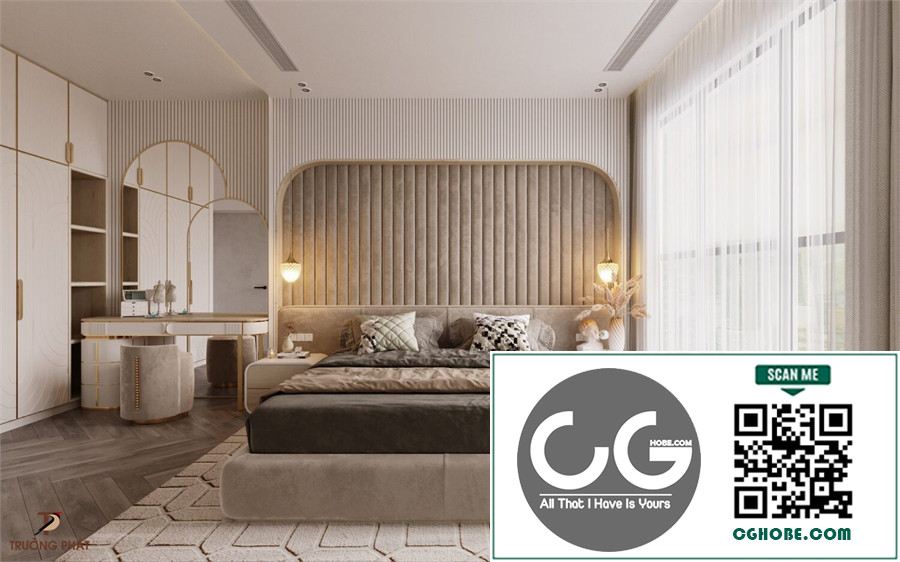 Download Free 3D Master Bedroom Interior Model by Tuan An Free Download