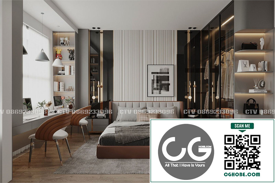 Download Free 3Ds Max Bedroom Interior Model By Long Tran Free Download