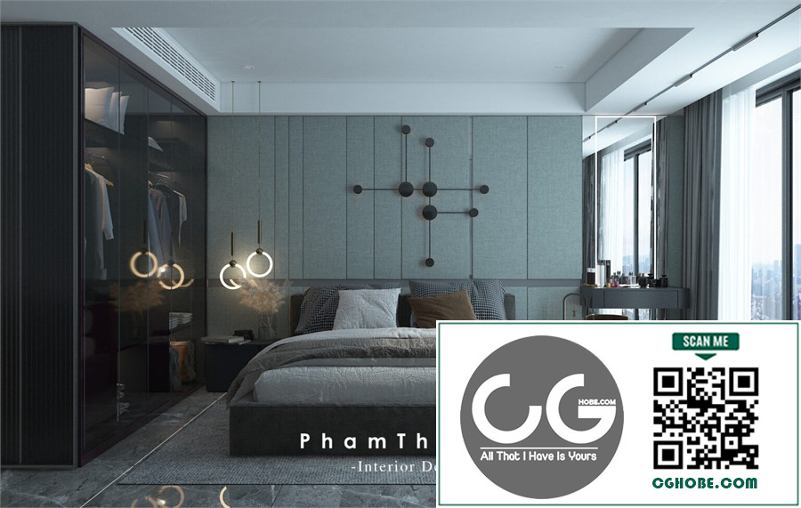 Free 3D BedRoom Interior Model Download by Pham The Linh Free Download