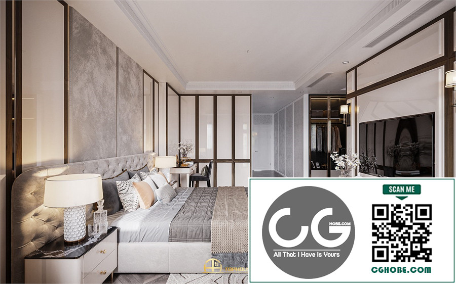 Free 3D Bedroom Interior Model Download by Tuan An Free Download