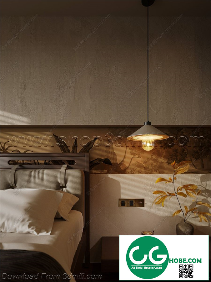 Modern Bedroom 114 3D Model Free Download