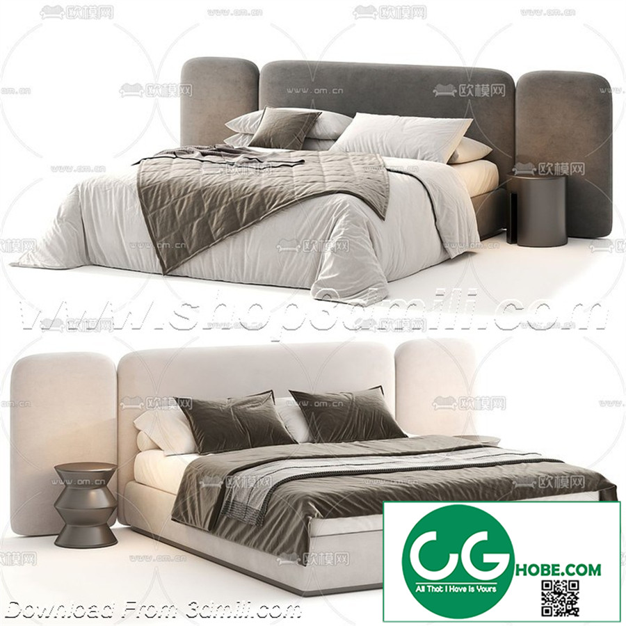 Modern Bedroom 13 3D Model Free Download
