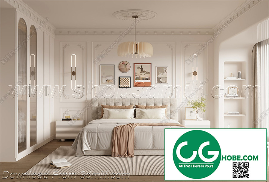 Modern Bedroom 135 3D Model Free Download