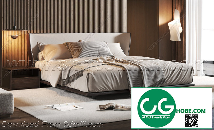 Modern Bedroom 137 3D Model Free Download