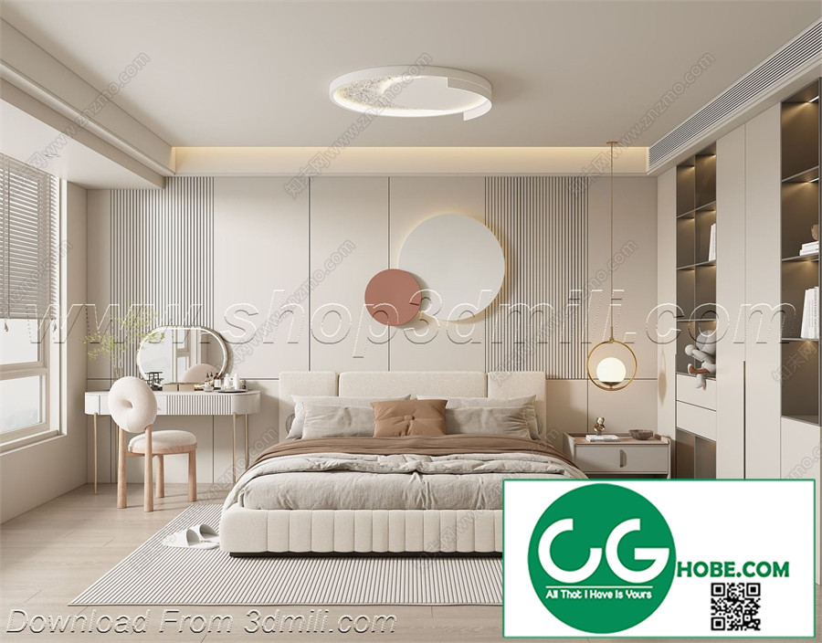 Modern Bedroom 139 3D Model Free Download