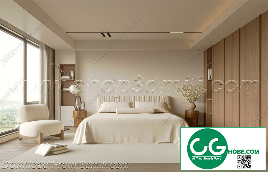 Modern Bedroom 149 3D Model Free Download