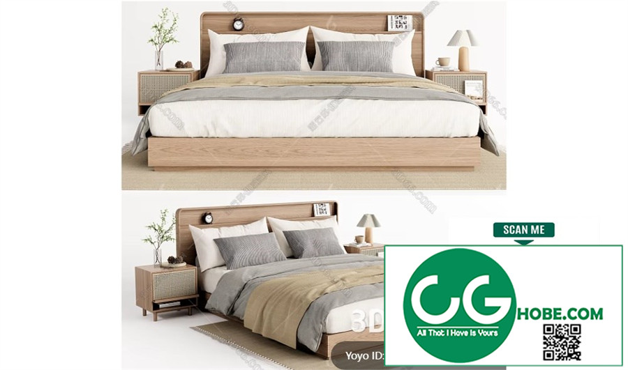 Modern Bedroom 151 3D Model Free Download