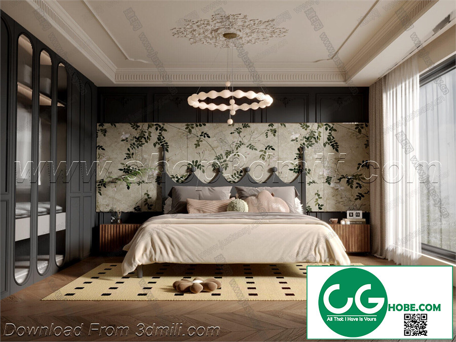 Modern Bedroom 156 3D Model Free Download