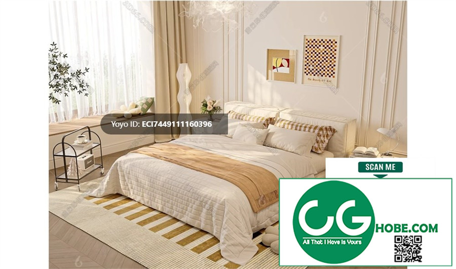 Modern Bedroom 167 3D Model Free Download