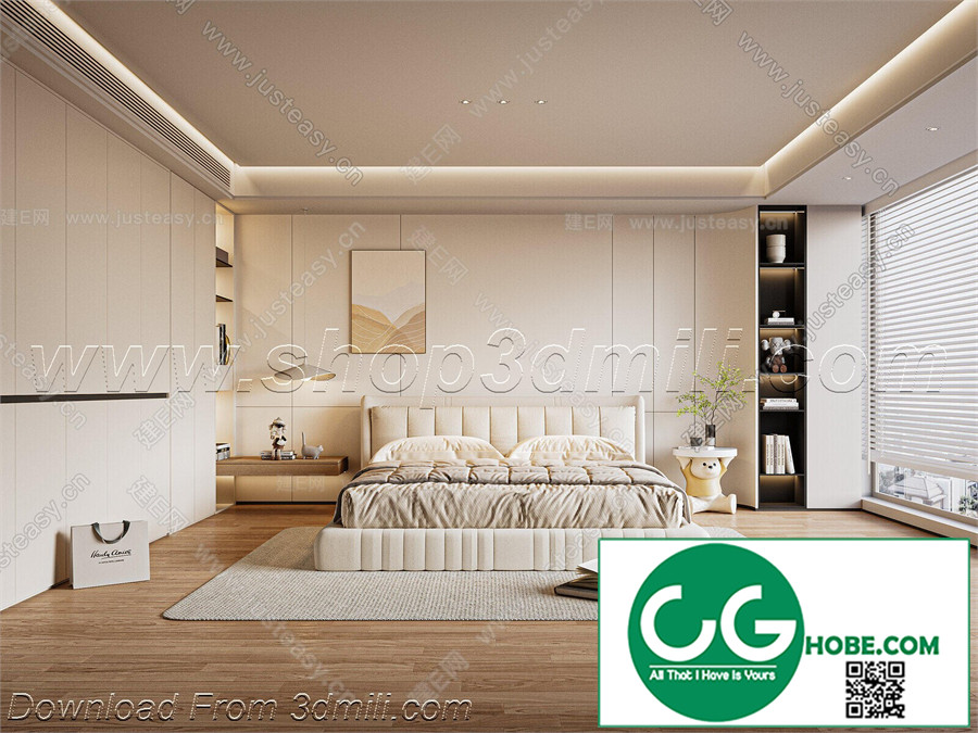 Modern Bedroom 172 3D Model Free Download
