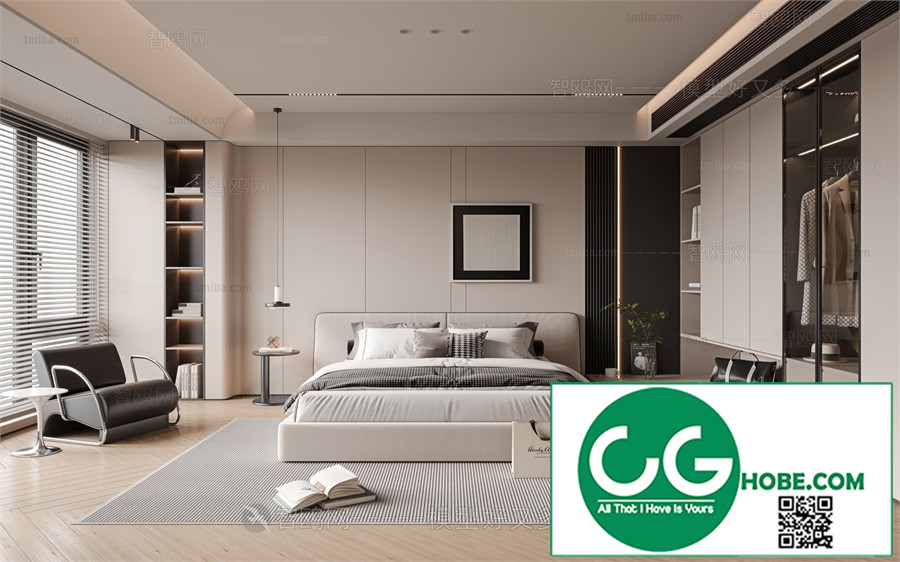 Modern Bedroom 184 3D Model Free Download