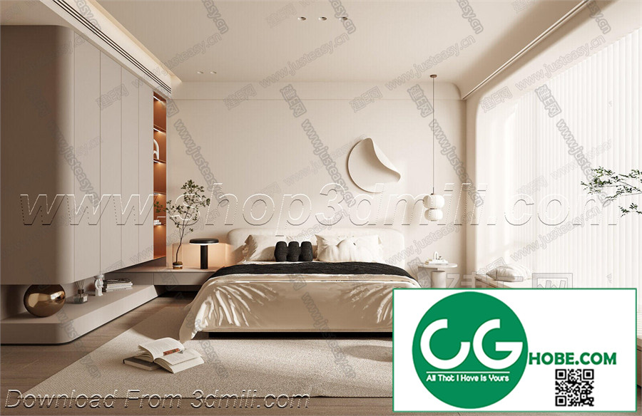 Modern Bedroom 189 3D Model Free Download