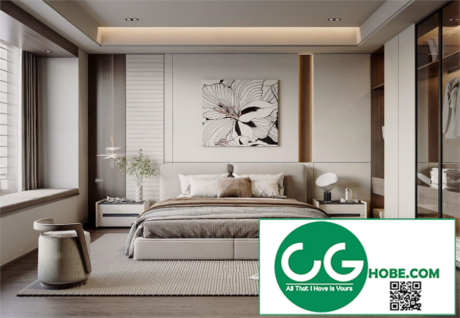 Modern Bedroom 31 3D Model Free Download