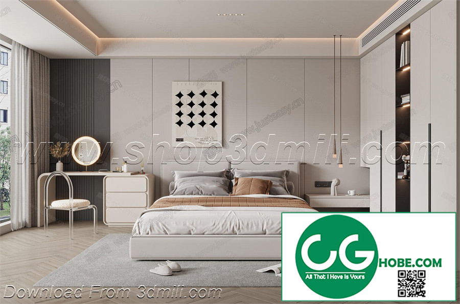 Modern Bedroom 40 3D ModelFree Download
