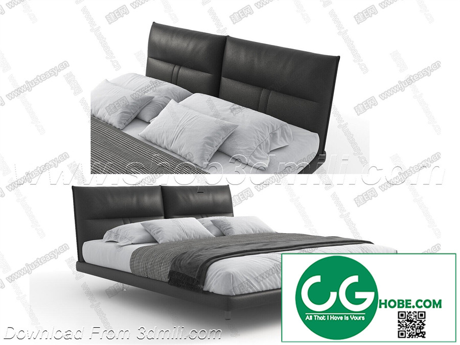 Modern Bedroom 57 3D Model Free Download