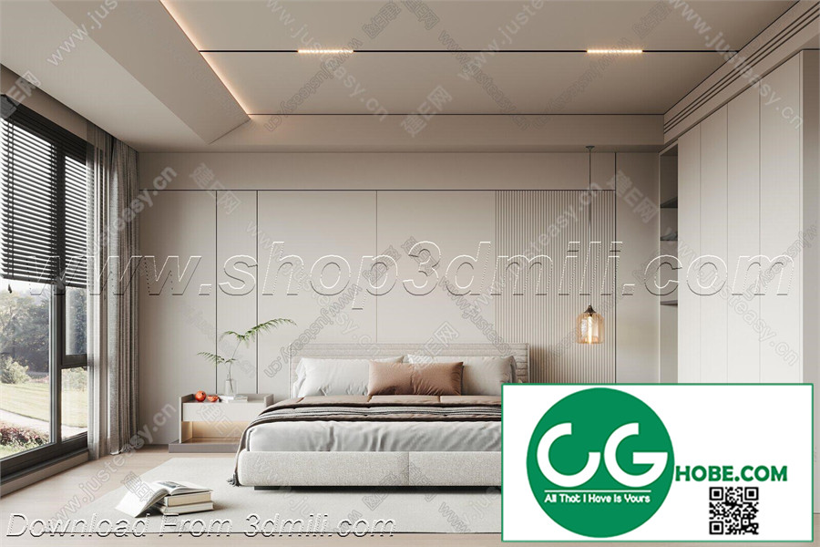 Modern Bedroom 64 3D Modell Free Download