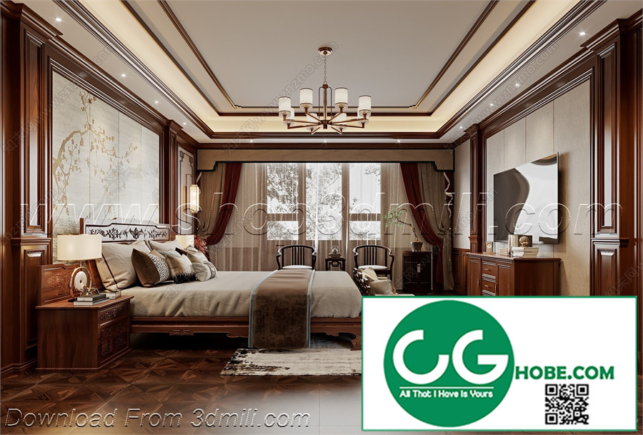 Modern Bedroom 68 3D Model Free Download