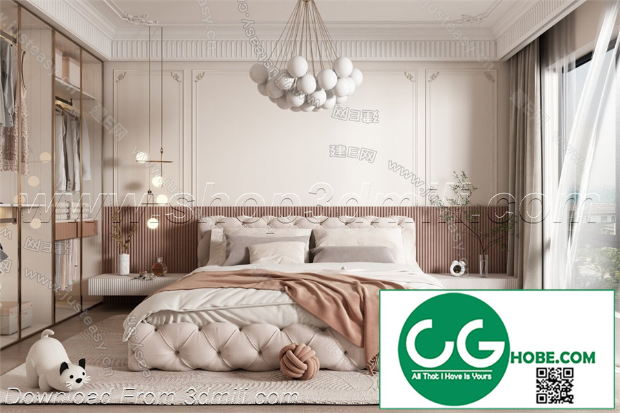 Modern Bedroom 69 3D ModelFree Download