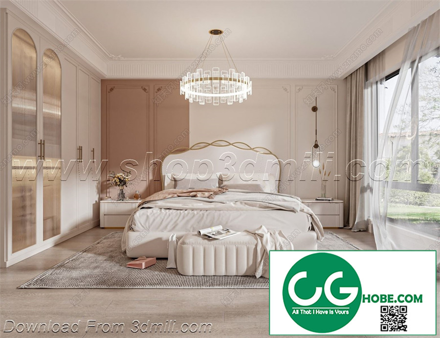 Modern Bedroom 71 3D Model Free Download