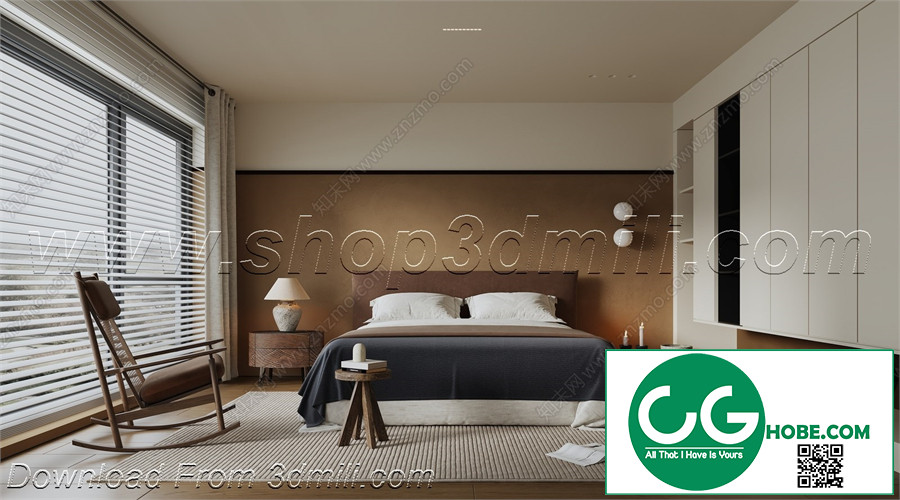 Modern Bedroom 72 3D Model Free Download