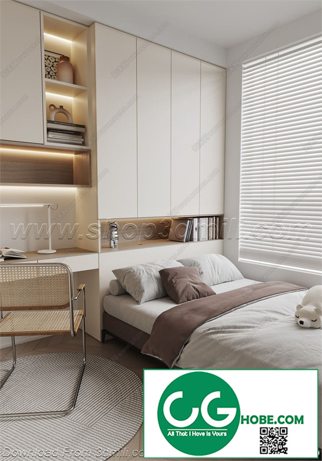 Modern Bedroom 74 3D Model Free Download