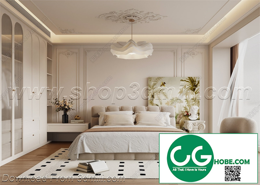 Modern Bedroom 78 3D Model Free Download